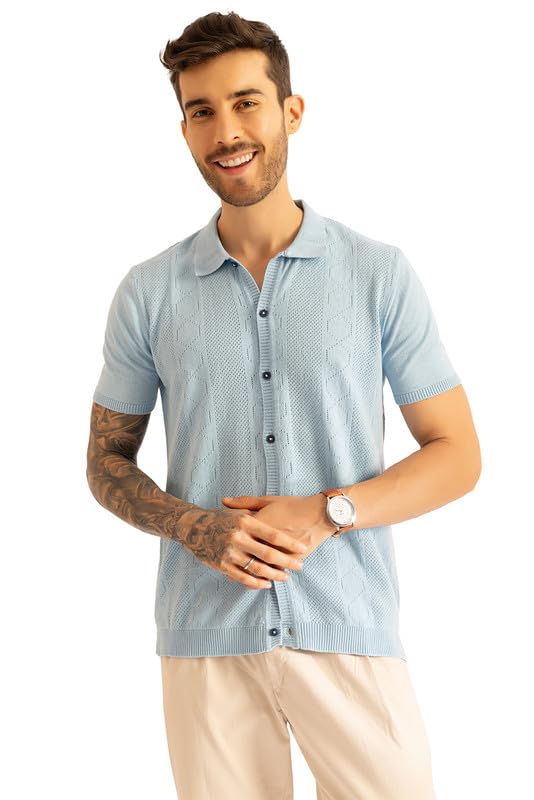 Image of Armisto Men's 100% Cotton Fancy Party Polo T-Shirt /Neutral Colour