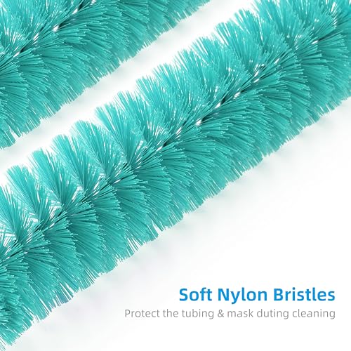Image of CPAP Hose Cleaning Brush and Handy Brush Suitable for Cleaning 7 Feet Tubing and 22mm 19mm 15mm Diameter Tubing (Green)