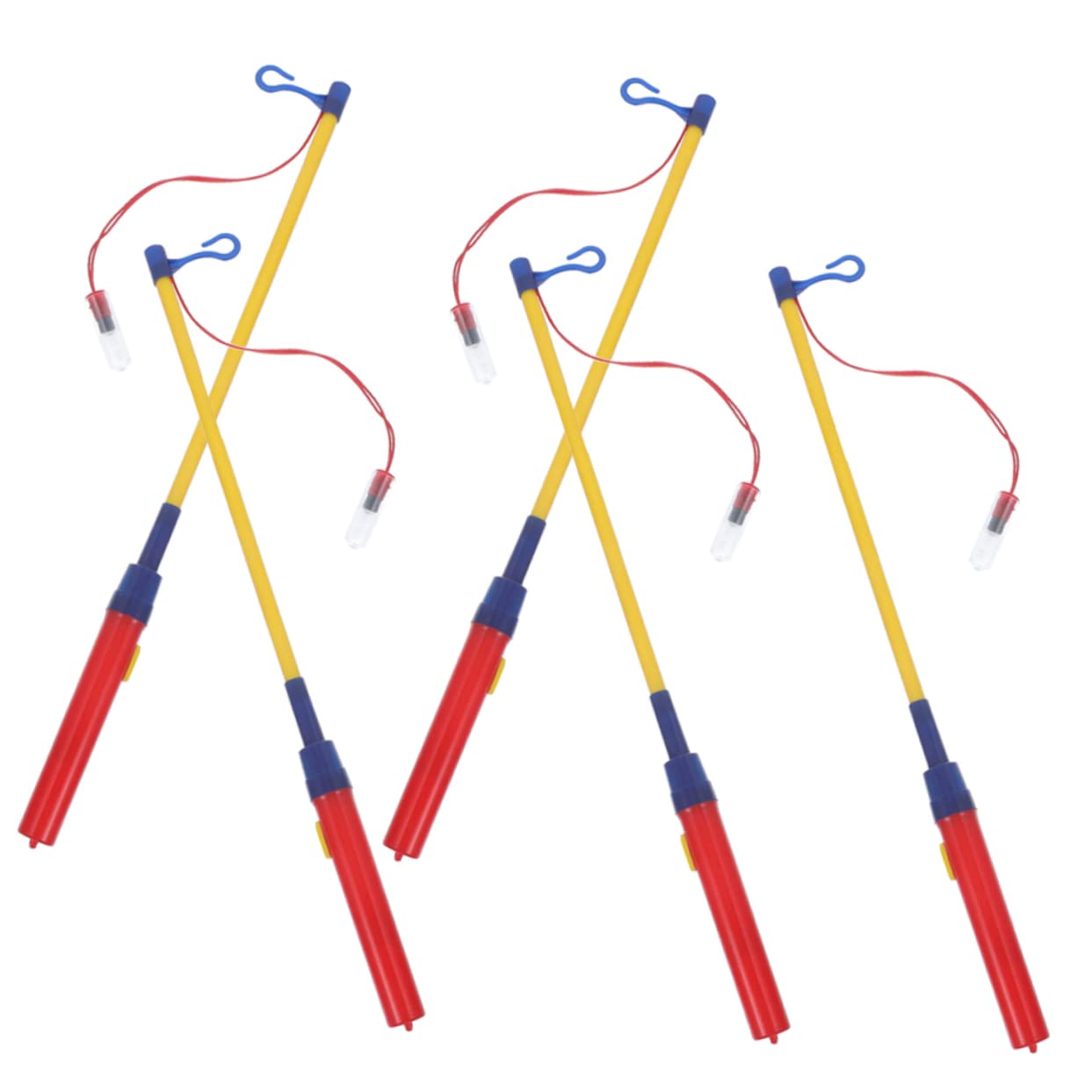 BESPORTBLE 5pcs Glow Lantern Sticks for Festivals Luminous Lantern Holders with LED Light No Battery Required for Adults