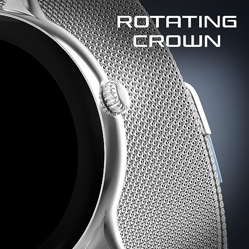 Image of Fire-Boltt Ace Luxury Phoenix AMOLED Stainless Steel Smart Watch 36.32mm (1.43 inch), 700 NITS Brightness, Stainless Steel Rotating Crown, Multipe Sports Modes & 360 Health (Silver)