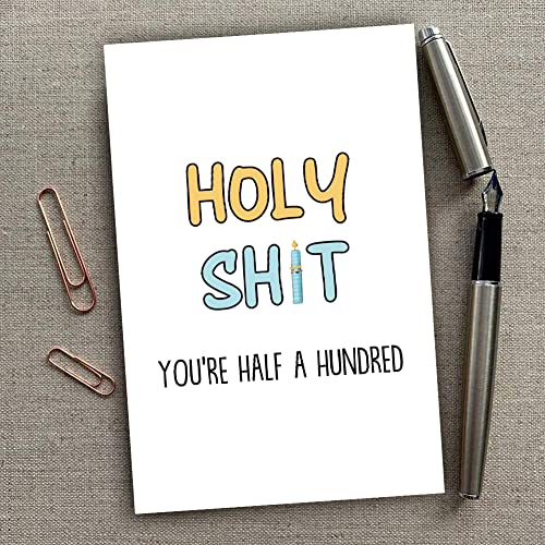 Funny 50Th Birthday Card, Rude 50 Years Old Birthday Card For Friend Him Her, 50 Birthday Gift For Men Women #TOP6