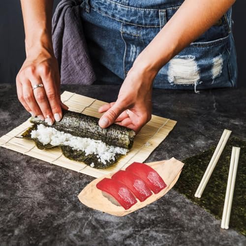 Ipetboom 40 piezas platos descartables en forma de barco para sushi miniatura 3