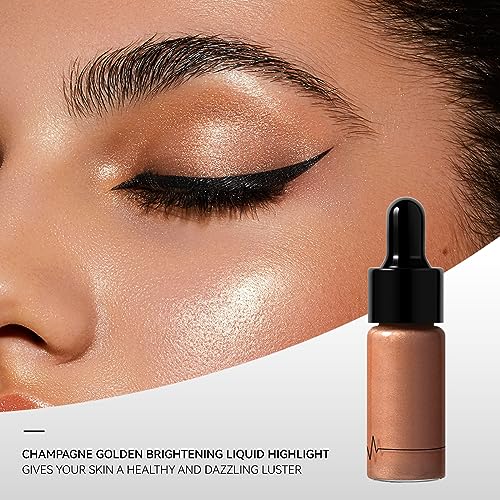 Liquid Highlighter Makeup,Shimmer Highlighter Stick,Liquid Bronzer,Natural Pink Shimmer Smooth Blendable, Body Shimmer Liquid Blush,Face Body Glow,bronze shimmer smooth blendable, face body glow - Image 4