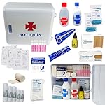 DEPALMERA Pharma - Botiquin de Primeros Auxilios H...: DISEÑO COMPACTO: Armario Botiquín de primeros auxilios con balda rígido y duradero fabricado en polipropileno. Perfecto para almacenamiento en casa, apartamento, caravana, oficina o vehículo. ACCESORIOS DE EMERGENCIA: Incluye agua oxigenada, alcohol,...