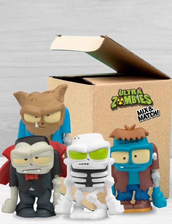 Figurines Zombies lot de 6 avec pièces interchangeables de 8 cm pour collectionneurs