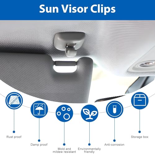 2 Piezas Parasol Reemplazo Clip, Visera para Gancho para A3 A4, soporte parasol Para Audi A1 A3 A4 A5 Q3 Q5 (8E0 857 562) A7 B6 B7 B8 S4 S5, Accesorios de Coche Antideslumbrantes - imagen 3