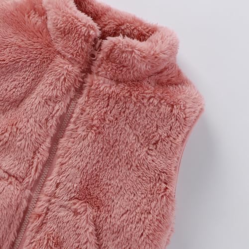 AIWUHE Toddler Boys Girls Fleece Vest Kids Polar Fleece Zipper Jacket Sleevless Fall Winter Warm Outerwear With Pockets 6M-5T3