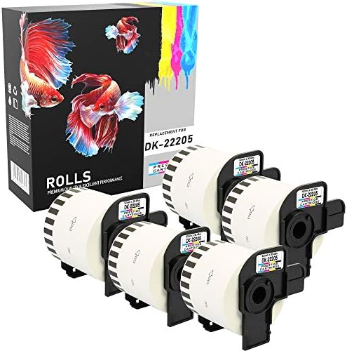 5 Refill Rolls Compatible DK-22205 Label 62mmx30.48M Continuous Compatible For Brother Label Printer White Paper Dk22205 Uejfrdkuwg I.112844710 - View #7