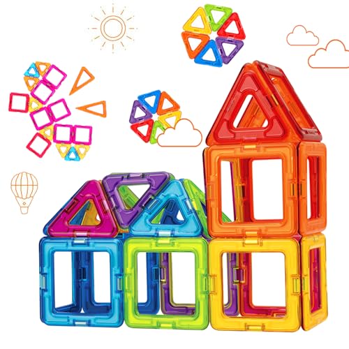 Jokooan Costruzioni Magnetiche 48 pcs, Blocchi Magnetici STEM Montessori Giochi Educativi per Bambini e Ragazzi