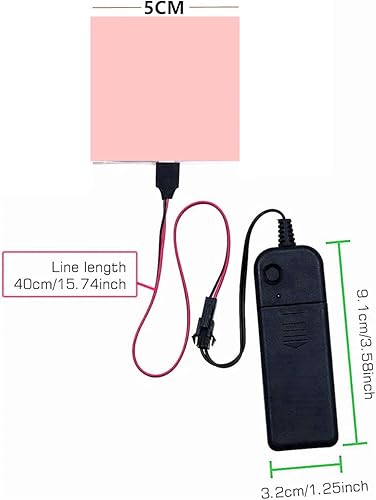 Vista 106 de Ourbest Luces de neón con retroiluminación EL, panel electroluminiscente cortable, hoja de lámpara de papel, luces suaves para bricolaje, 3 modos