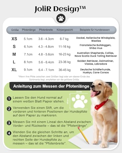 Hundeschuhe Pfotenschutz Outdoor – Hundeschuhe Wasserdicht, einfach an- und auszuziehen, atmungsaktiv, rutschfest, leicht zu reinigende Hundestiefel für Sommer Hitze und Winter Schnee (grau, M)