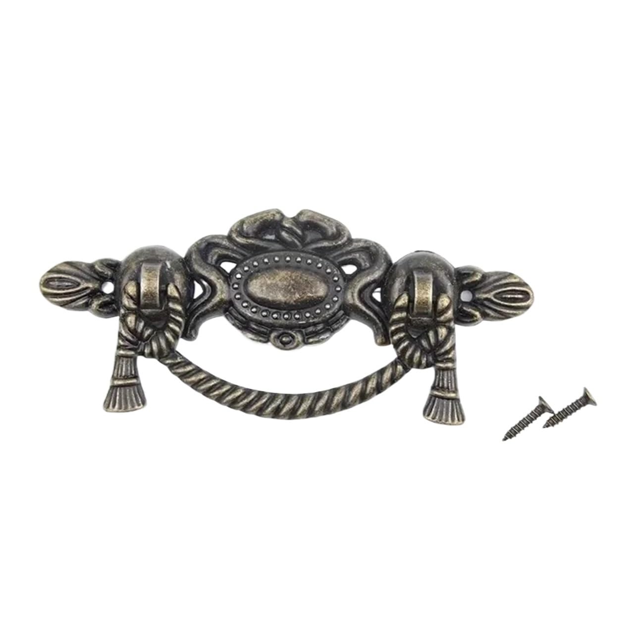 Gwyzax Brown Antique Cabinet Pulls 15Pcs Retro Alloy Cabinet Knobs Bronze Tone Kitchen Drawer Pulls Antique Hardware