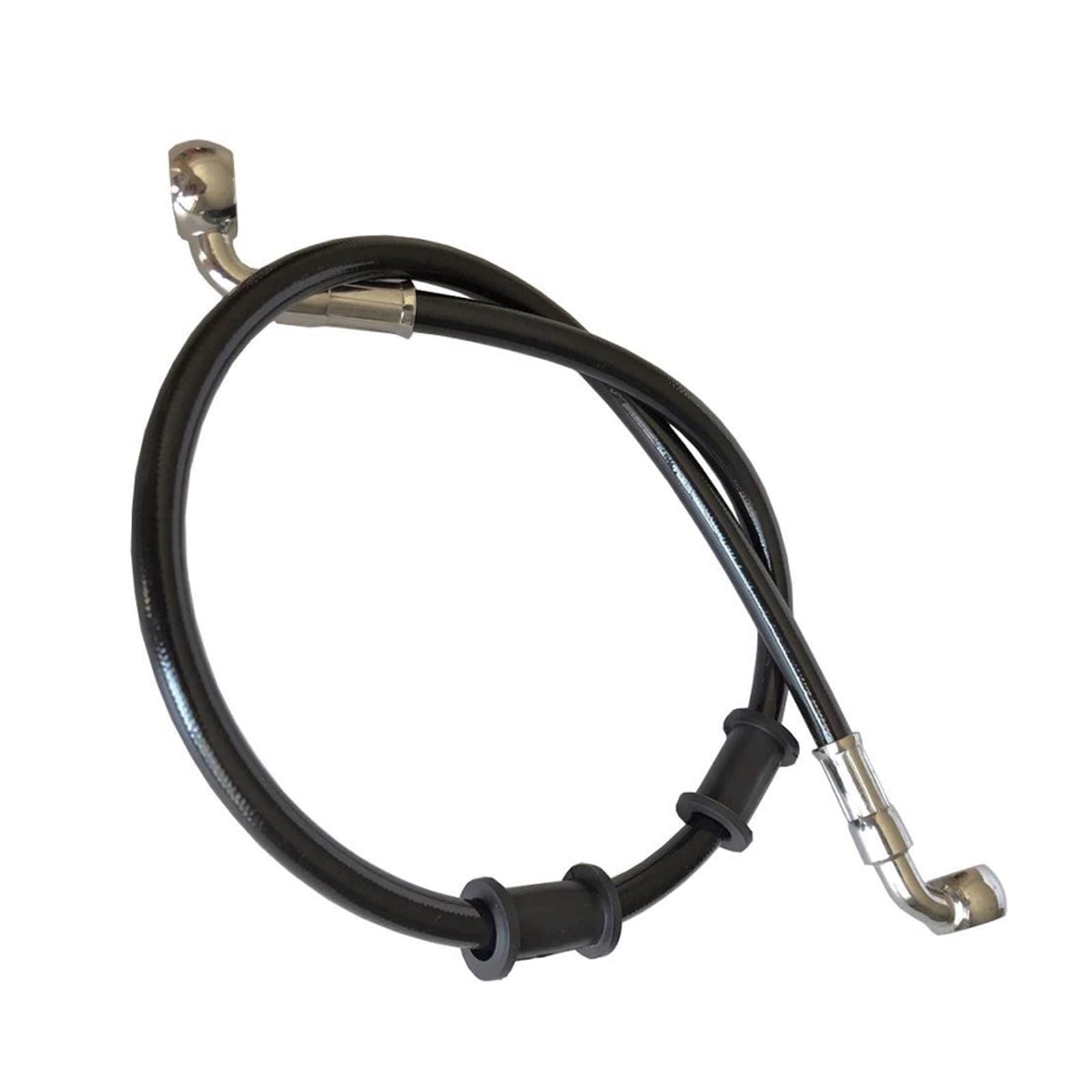 Hydraulic Brake Hose Motorcycle Dirt Bike Black 90° - 400mm to 2200mm Braided Steel Hydraulic Reinforce Brake Line Clutch Oil Hose Tube(Black 1500mm)