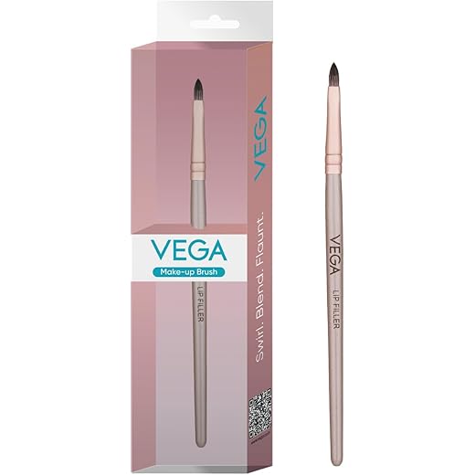 VEGA Lip Filler Makeup Brush with Wooden Handle, Lip Brush for Flawless Finish, Lipstick (MBN-13)
