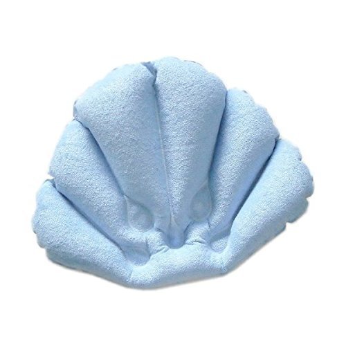 Inflatable Flower shaped Bath Pillow with Suction Cups, Colors may vary