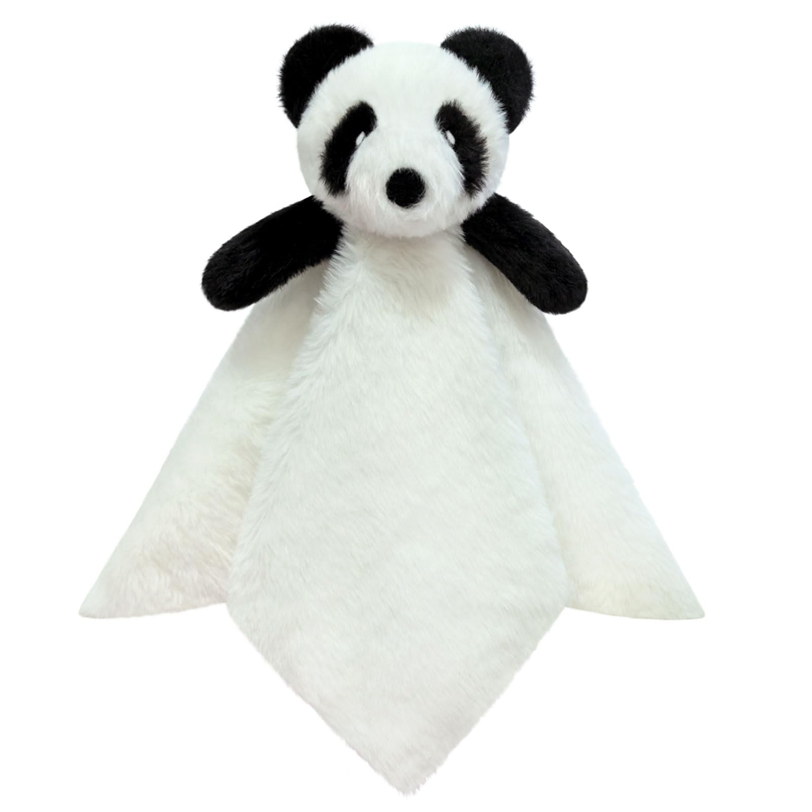 Doindute Baby White Panda Soft Stuffed Animal Security Blanket, Plush Panda Character Lovey Blanket, Baby Shower/Nursery Gift, Newborn Infant Toddler Snuggle Blankie for Girls Boys, 14 Inches