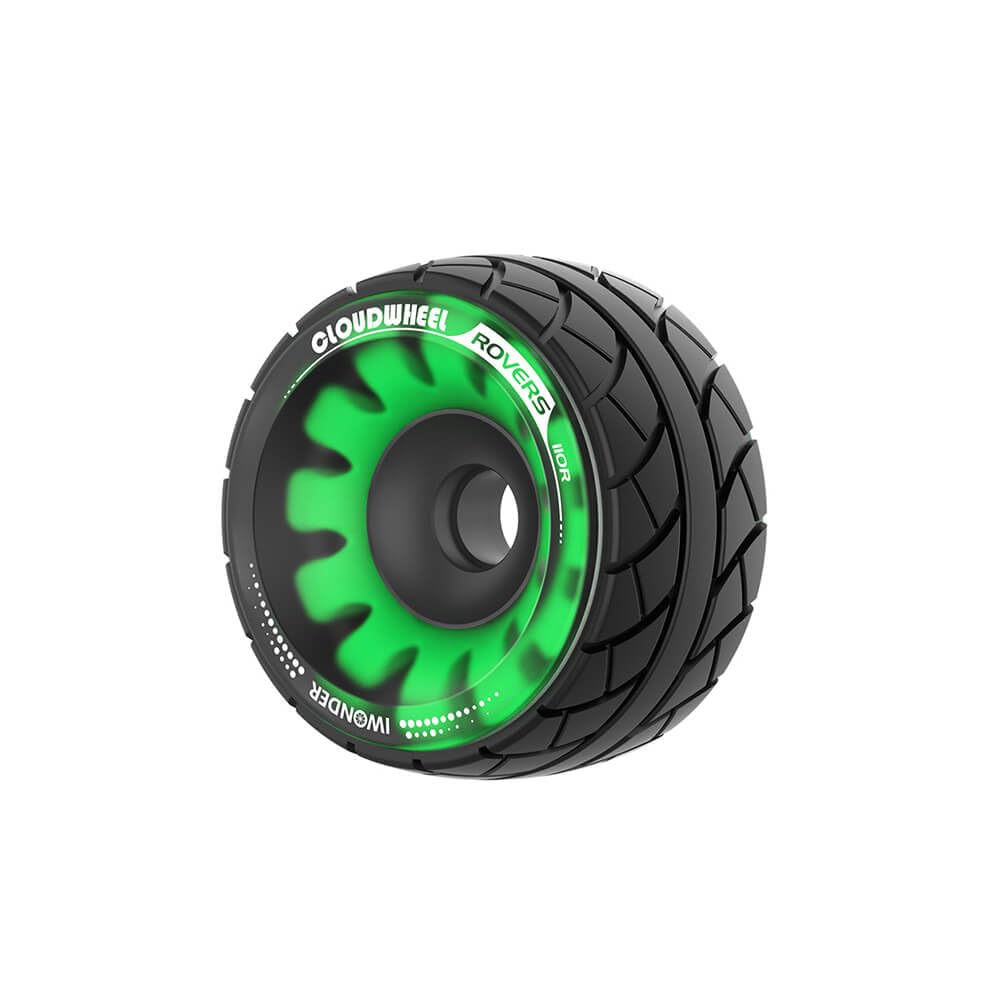 Maxfind Electric Skateboard All Terrain Off Road Cloudwheel Rovers 110R Wheels Belt Motors (Green)