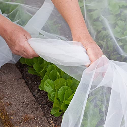 Agfabric Garden Netting Insect Pest Barrier Bird Netting For Garden Protection,Row Cover Mesh Netting For Vegetables Fruit Trees And Plants,10'X10',White #TOP6
