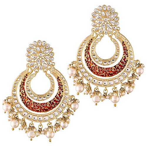 Image of Peora Traditional Indian Ethnic Earrings Jewellery Set Gift for Women Girls