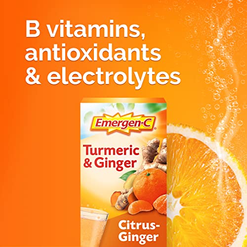 Emergen-C 76314390915 Citrus-Ginger Fizzy Drink Mix, Turmeric And Ginger, Immune Support thumb #4
