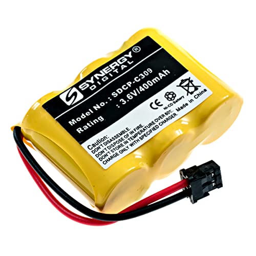Synergy Digital SDCP-C309 - Ni-CD, 3.6 Volt, 400 mAh, Ultra Hi-Capacity Battery - Replacement Battery for At&t/Avaya 2C1, Panasonic P-P301, Uniden BT-185 Cordless Phone Batteries