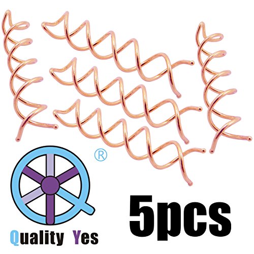QY 5PCS Pink Gold Color Spin Pin Sleek Bun Messy Bun Maker Simple Style Mini Pin Hair Updo Accessory