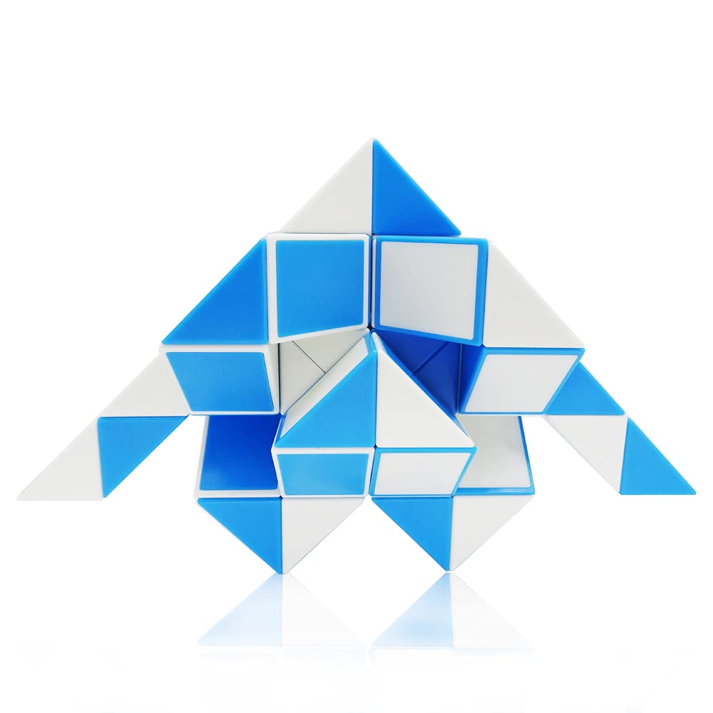 Serpente Magico 48 segmenti Magic Snake Cubo Puzzle-regalini feste bambini-giocattolo agitarsi serpente-Giocattoli del serpente di Bomboniere per feste di compleanno per bambini(blu*1)