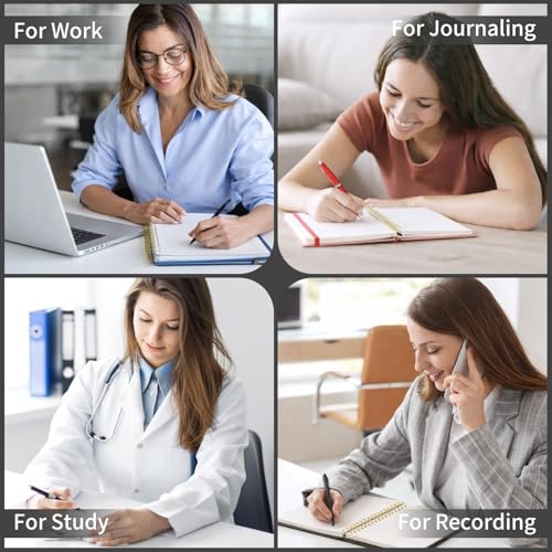 Image of Spiral Notebook - 8.5 x 10.98 Inch Large Hard Cover Notebook with Elastic Band & Pocket, 252 Pages, Lay Flat Wirebound Journal for Work, School, Planning & Note Taking Black