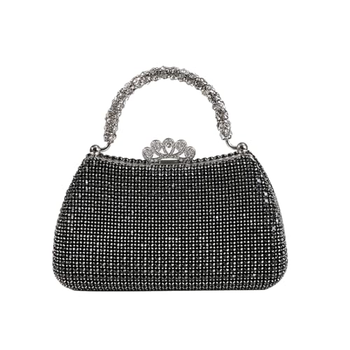 Dreubea Women's Beautiful Tote Evening Bag Fashion Shiny Rhinestone Clutch Handbag