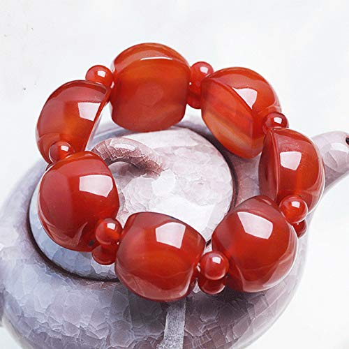 Bracelet rouge fait main de qualité supérieure en cordon tressé - 5