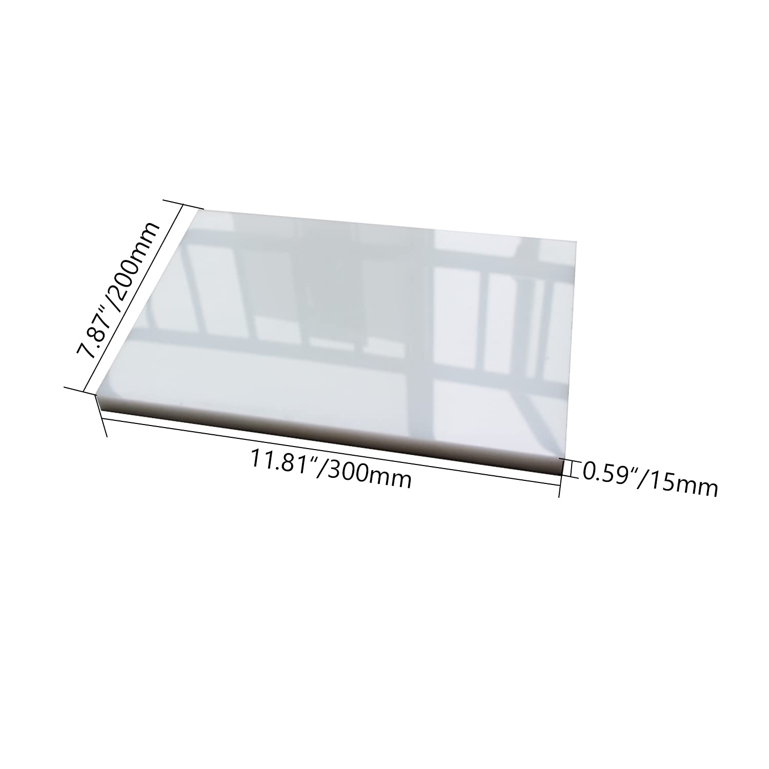 Aicosineg Lederen Craft Ponsen Pad Wit Plastic Snijplank Mat Stempelen Ponsen Hamer Pad Snijplank Ponsen Pad Mute Board voor Lederen Werken DIY Craft 300 x 200 x 15mm