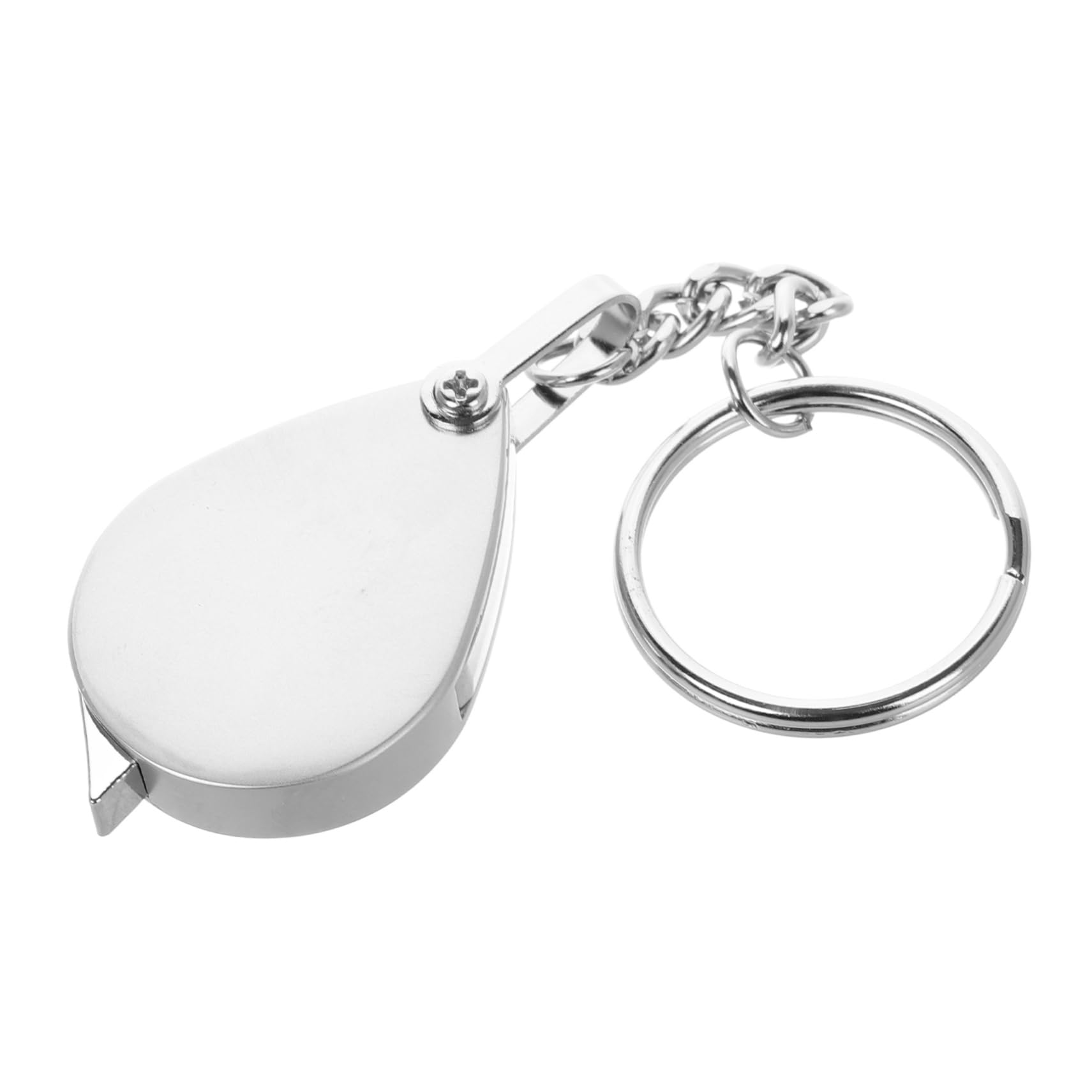 DIYEAH Folding Magnifying Glass 10X Pocket Magnifier with Keychain Compact Optical Glass for Reading Jewelry Antiques Appraisal 4.8 Inch