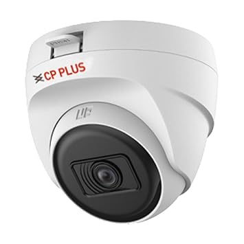 CP PLUS 2.4MP Full HD IP Indoor Wired Dome Camera CP-URC-DC24PL3 Compatible with DVR only | 30 Meters IR Black & White Night Vision | 3.6mm Lens | Motion Detection, White - image, photos