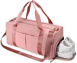 Bolsa transversal Mala de Academia Bolsa esportiva de viagem, ideal Para Banhos De Piscina, Bolsa de ginástica impermeável, praia, natação, ioga, esportes (Rosa)