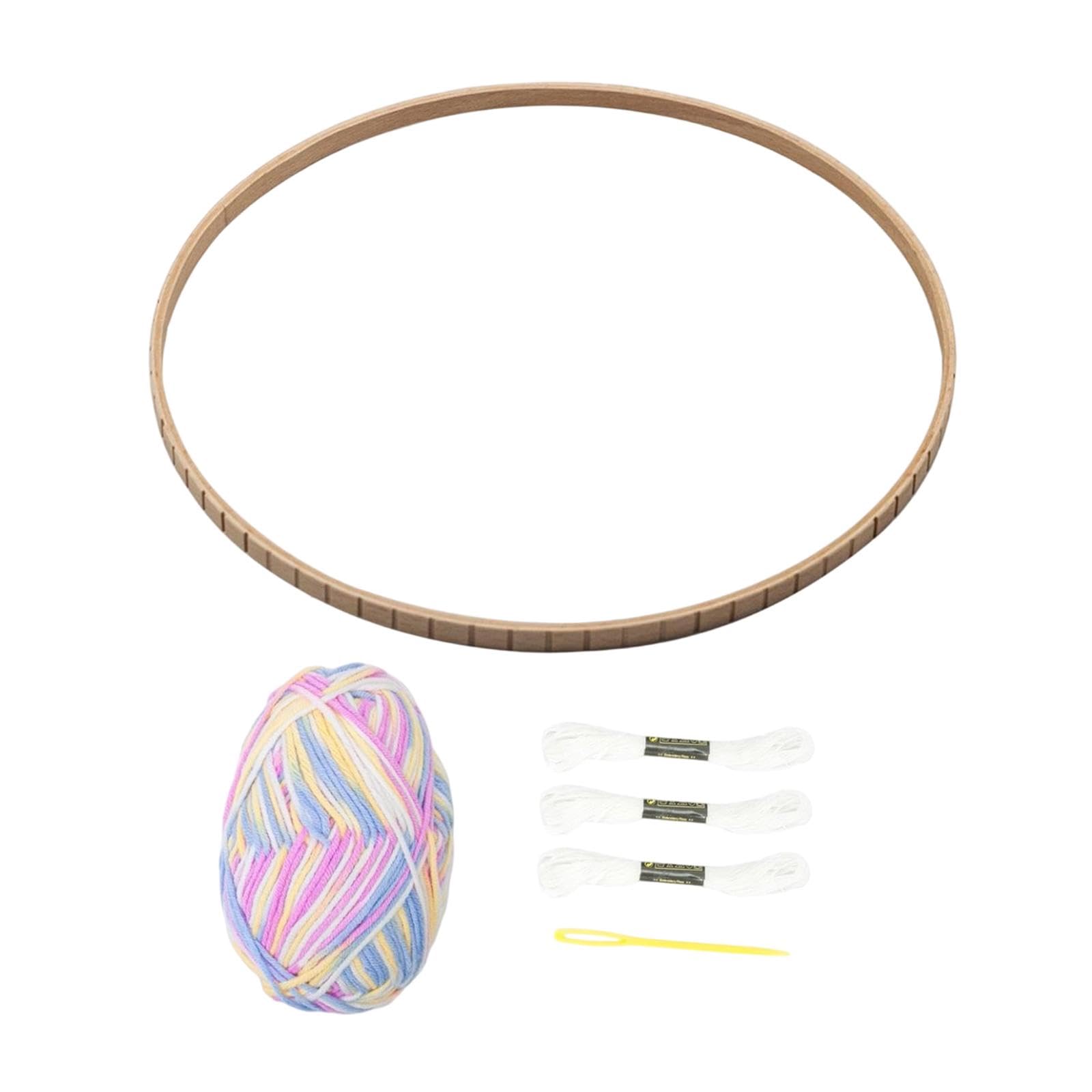 Weaving Loom Kit Parent Child Bonding Making Coaster Manual Knitting Machine Purple White