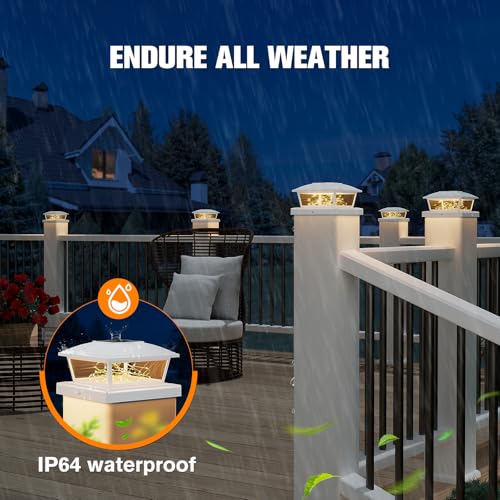 25% Off VOLISUN Solar Post Cap Lights Outdoor 4Pack