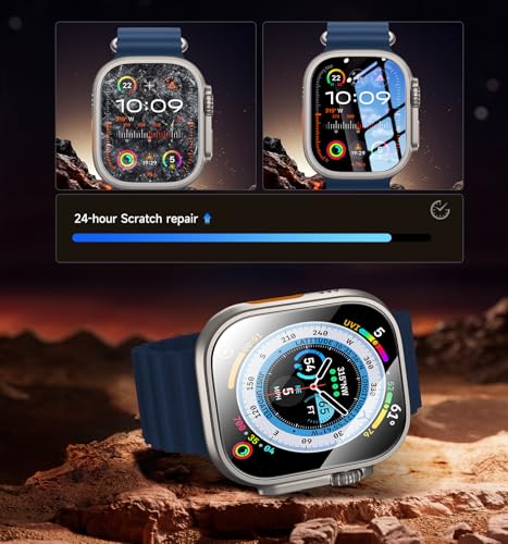 Image of MAGIC JOHN 2 Pack for Apple Watch Ultra /Apple Watch Ultra 3 /2 49MM Screen Protector, Ceramic Film Material Not Glass 7H, Easy Installation, Bubble Free, Anti-Scratch, HD Clear
