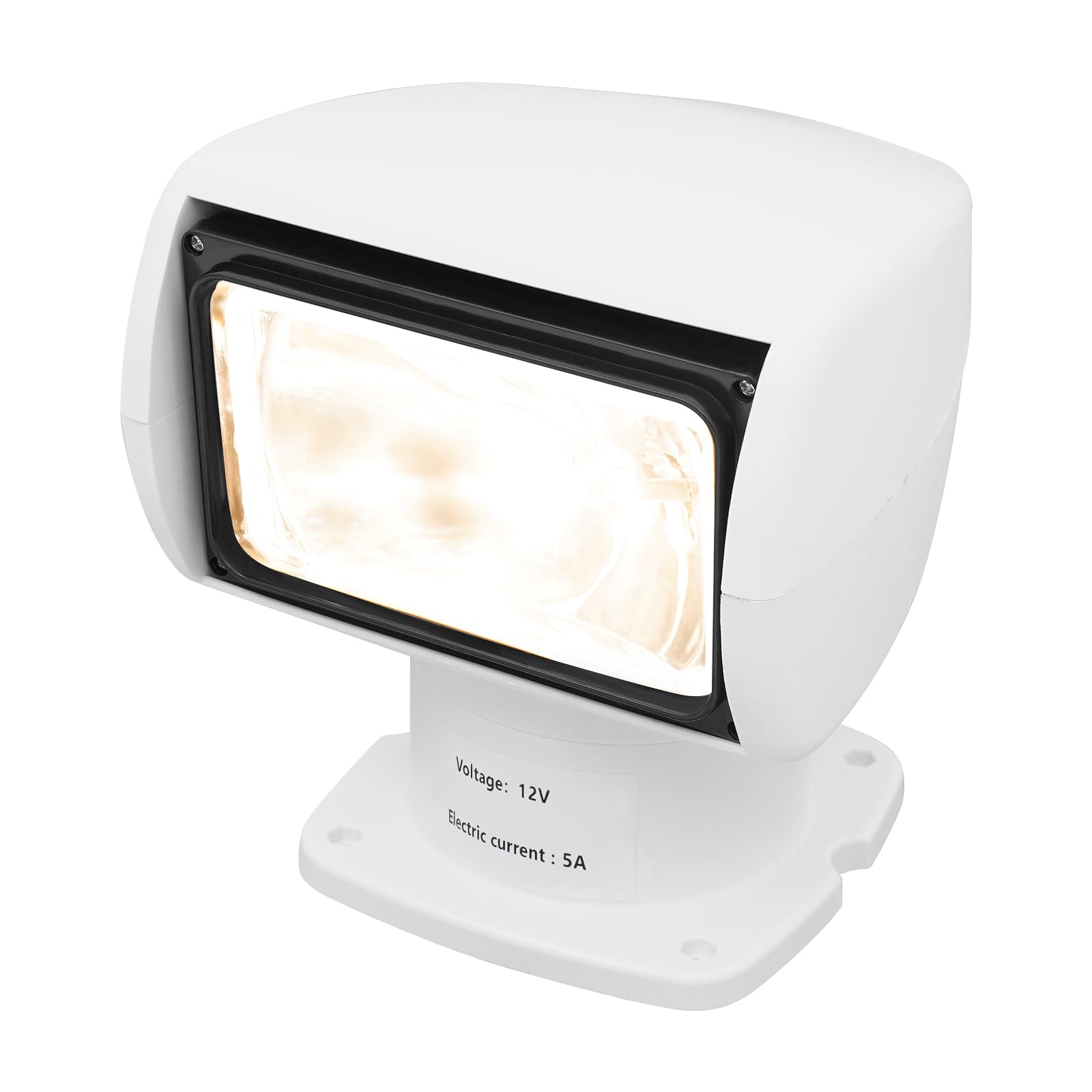 Phare de Recherche pour Bateau LED 100 W 3000LM, 320° Rotation Marine Yachts Projecteur de Recherche avec Télécommande IP65 4300 K, pour Véhicules Tout-terrain, VTT, Camions (12V)
