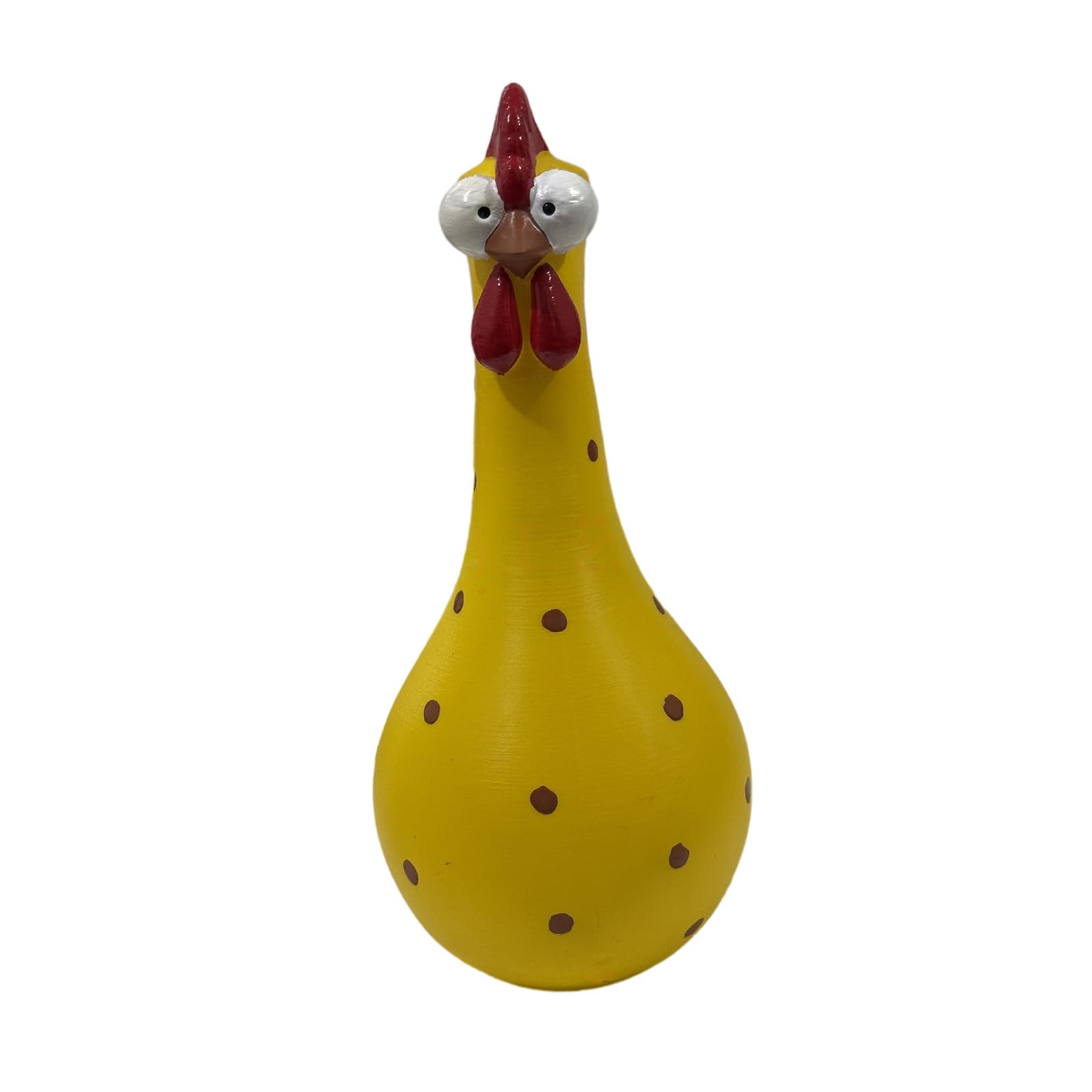 Qusinfc Multicolored Chicken Shape Vases Farmhouses Long Neck Rooster Sculpture Flower Pots for Table Centerpieces Decors Colorful Dot Chicken Vases