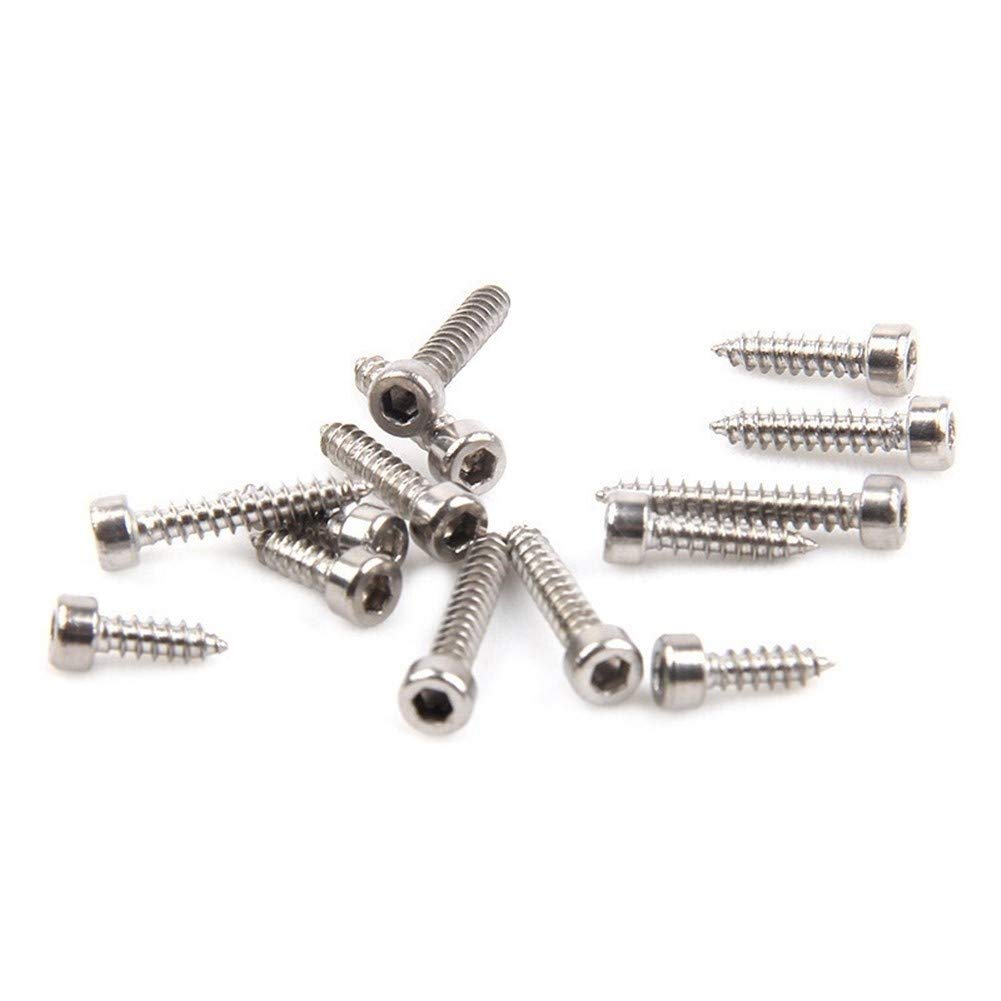Viti autofilettanti, M4 in acciaio inox cilindrico a testa esagonale, viti autofilettanti a tazza, 20 bulloni per rubinetto (14 mm)