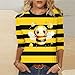 Womens Be Graphic Tees V Neck Bee Festival Costumes Cute Printed Summer Casual T Shirts 3/4 Sleeve Tops Tees