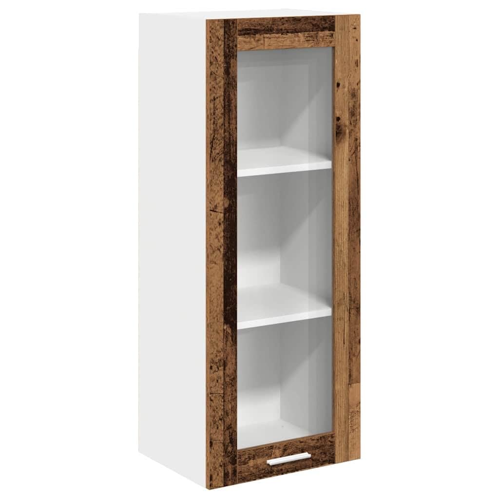 Hängeschrank Küche Altholz-Optik 40 x 31 x 100 cm Wandoberschrank mit Tür aus Holzwerkstoff Robuster Küchenhänger Modernes Design für Stauraum und Küchenorganisation