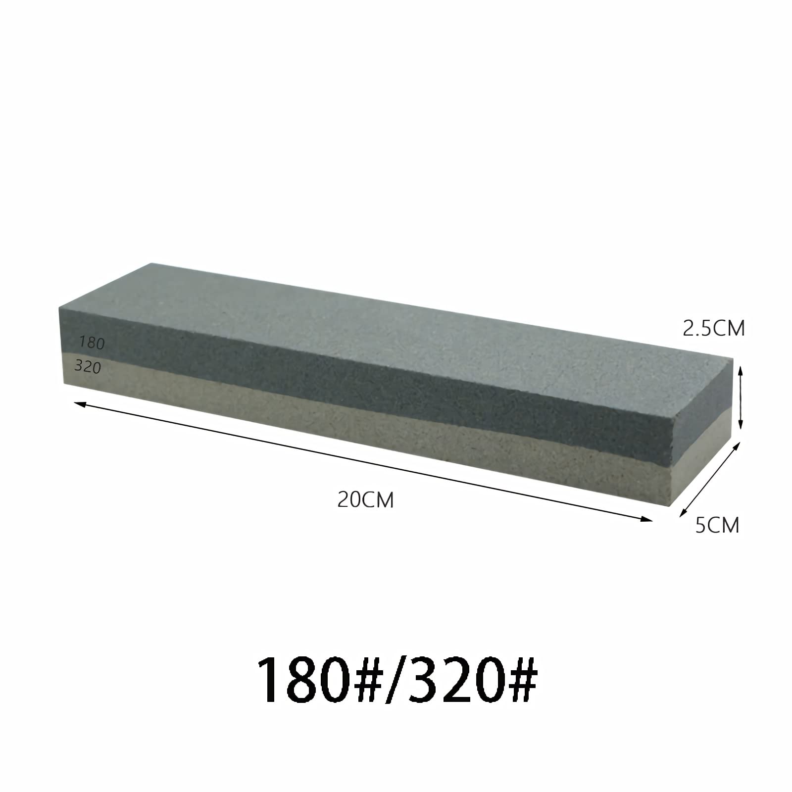Pietra per affilare i coltelli, Pietra for affilare a doppia faccia 180#/320# Adatta for coltelli da cucina Attrezzi da esterno Affilatrice a doppia faccia robusta e durevole
