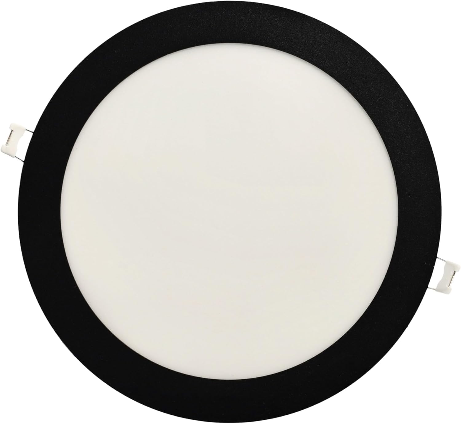 Jandei - Zestaw 3 x oprawa LED 18 W, okrągłe, wpuszczane, 1440 Lum, wnętrze IP20, czarna rama, puste cięcie Ø 200-Ø 205 mm, ekstra płaski 13 mm, transformator w zestawie (neutralna biel 4200k)