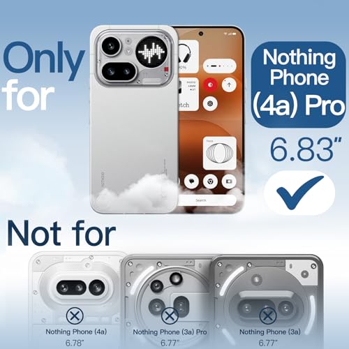 Image of JETech Cover Case for Nothing Phone 4a Pro, Clear Shockproof Bumper Cover, Anti-Scratch Hard Back, Non-Yellowing, Durable Transparent TPU for Drop Protection (Clear)