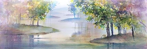 Posterazzi PDX41183LARGE Meandering Lake II - Impresión fotográfica (14.2 x 9.4 in), multicolor