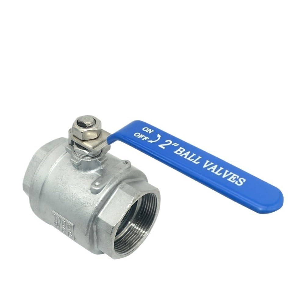 Stainless Steel BallValve SS304 2P Full Port Ball Valve 1/2" 3/4" 1" 1-1/4" Female Valve Vinyl Handle Valves(2")