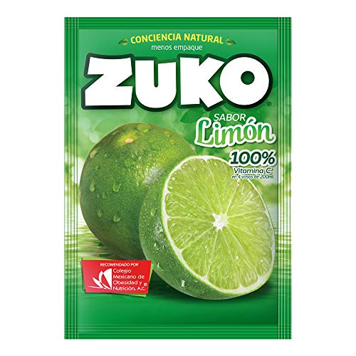 3 x zuko limon no sugar needed drink mix packs 15g each