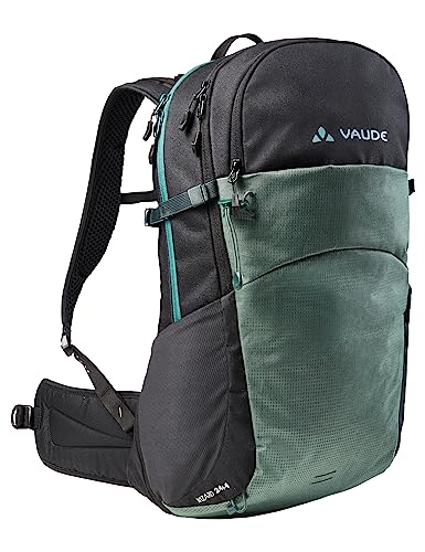 VAUDE Wanderrucksack Wizard Schwarz 24+4, wasserabweisender Rucksack Damen & Herren, komfortabler Trekkingrucksack mit durchdachtem Tragesystem & praktischer Fächeraufteilung