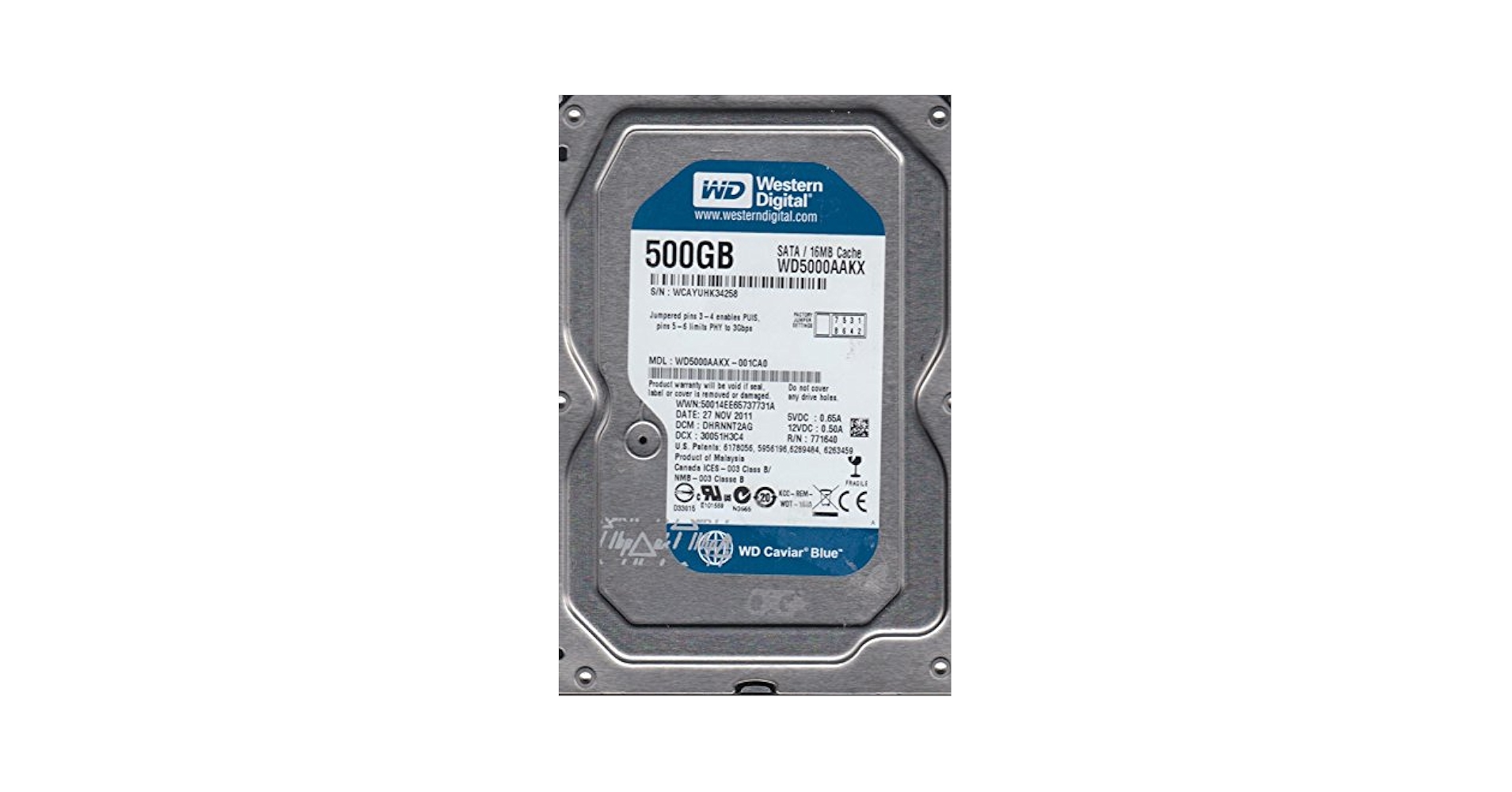 Amazon.com: Western Digital WD5000AAKX : Electronics